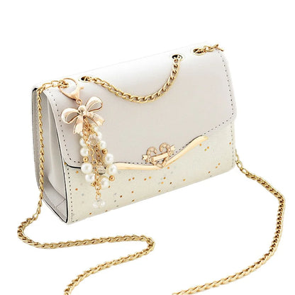 Sac à main tendance pour femme avec paillettes et pendentif – Style compact et élégant