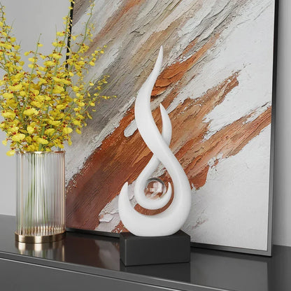 AbstractFlow Ceramic Sculpture – Add Modern Elegance and Creativity to Your Home Décor