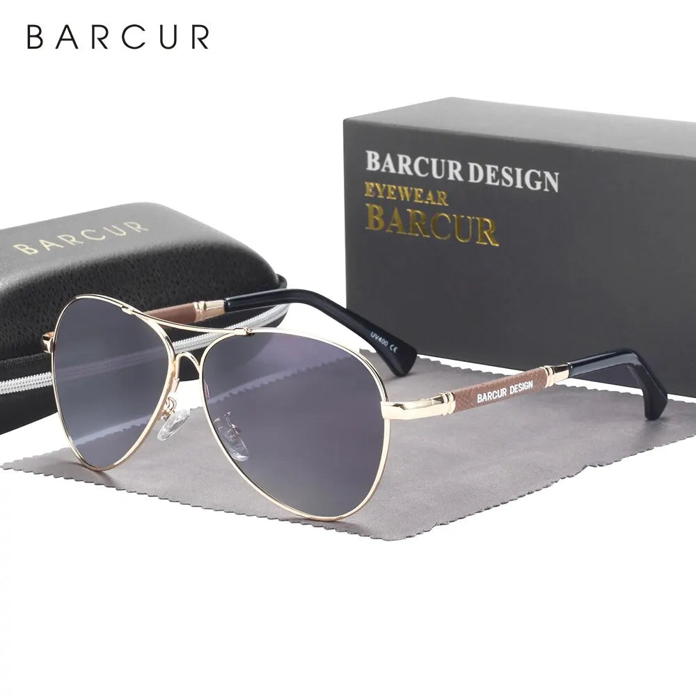 BARCUR AeroFlex - Flexible Polarised Sunglasses with Gradient Lenses and UV400 Protection