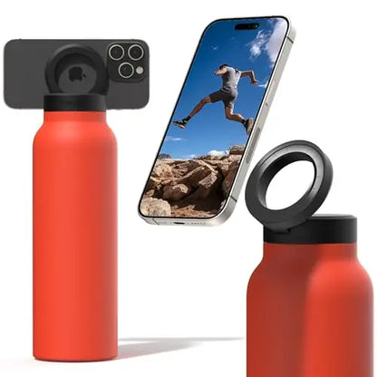 MagSip Insulated Water Bottle –  with Magnetic Phone Holder