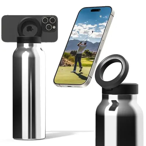 MagSip Insulated Water Bottle –  with Magnetic Phone Holder