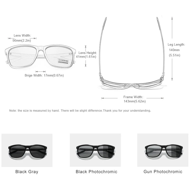 KINGSEVEN FlexShield - Polarized Photochromic Sunglasses with UV400 Protection - Zentoracart