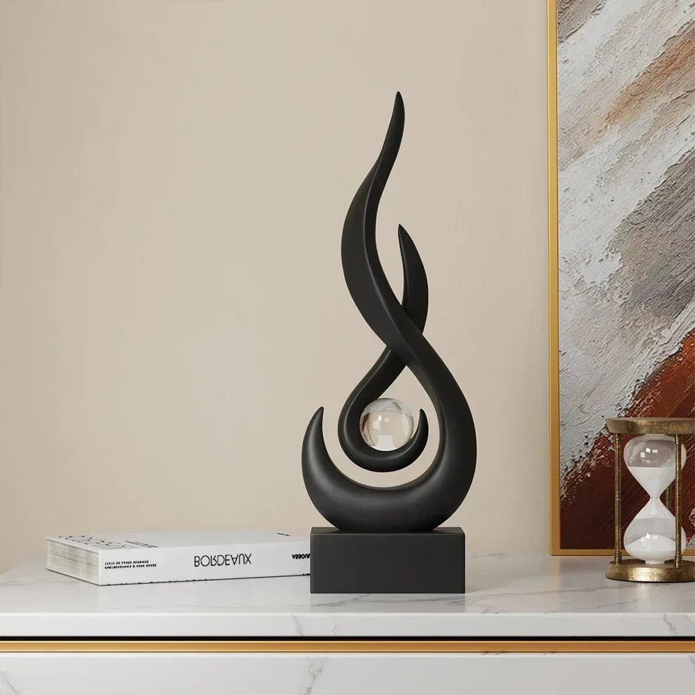 AbstractFlow Ceramic Sculpture – Add Modern Elegance and Creativity to Your Home Décor - Zentoracart