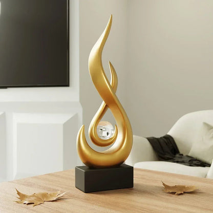 AbstractFlow Ceramic Sculpture – Add Modern Elegance and Creativity to Your Home Décor - Zentoracart