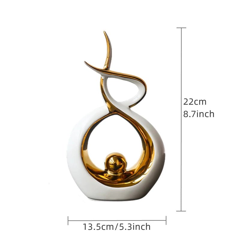 ElegantAbstract Ceramic Sculpture - Zentoracart