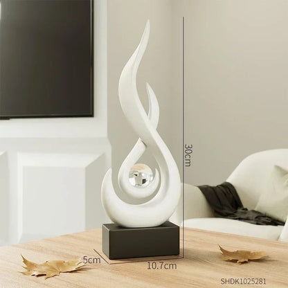 AbstractFlow Ceramic Sculpture – Add Modern Elegance and Creativity to Your Home Décor - Zentoracart
