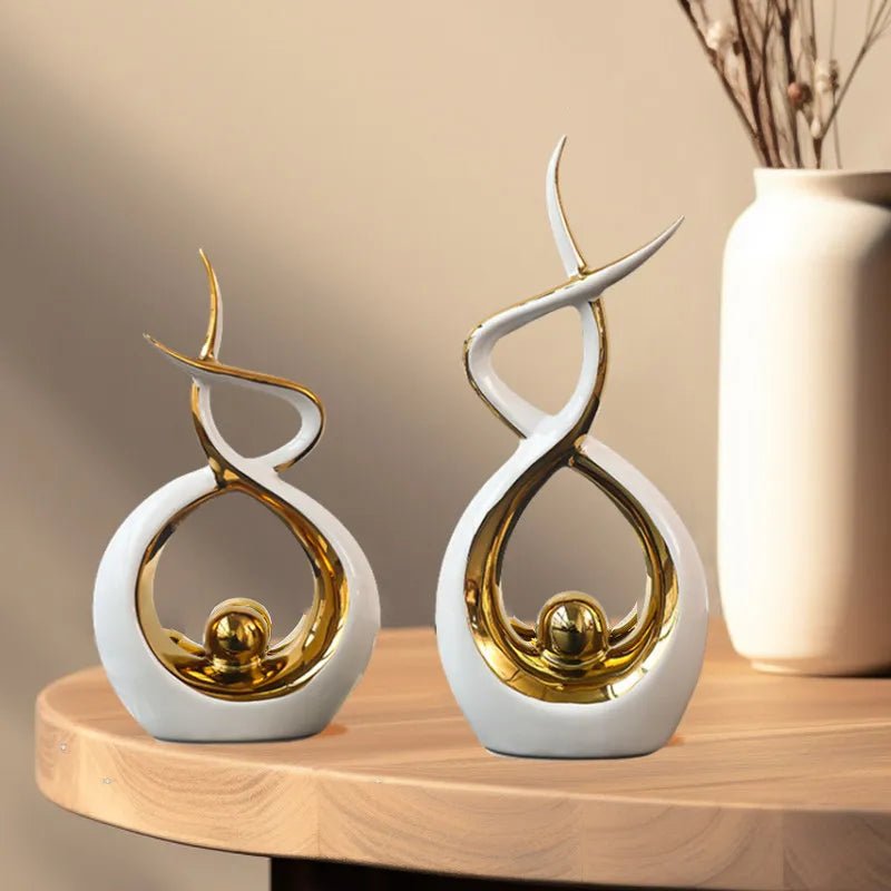 ElegantAbstract Ceramic Sculpture - Zentoracart