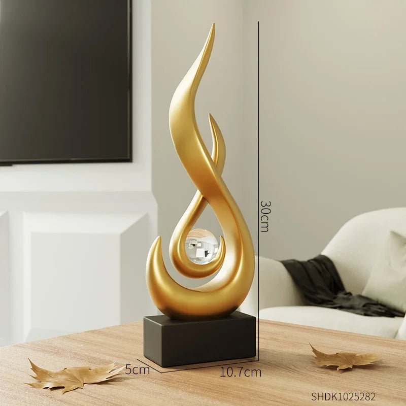 AbstractFlow Ceramic Sculpture – Add Modern Elegance and Creativity to Your Home Décor - Zentoracart