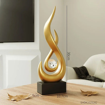 AbstractFlow Ceramic Sculpture – Add Modern Elegance and Creativity to Your Home Décor - Zentoracart