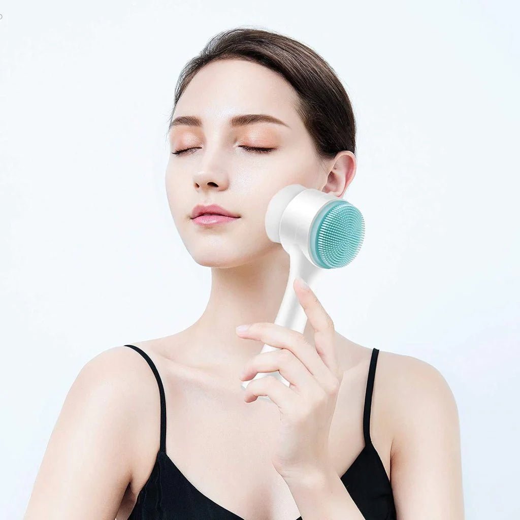 2 - in - 1 Double - Sided Silicone Face Brush - Zentoracart