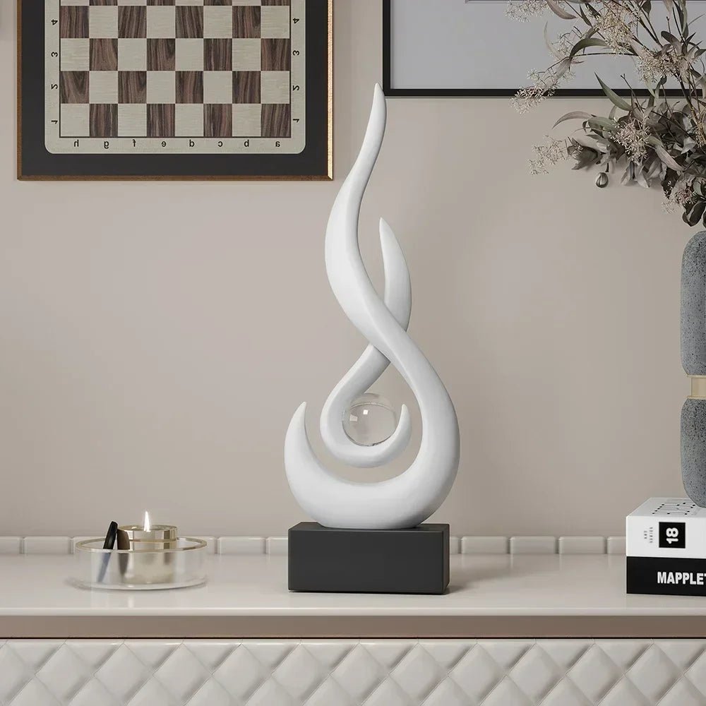 AbstractFlow Ceramic Sculpture – Add Modern Elegance and Creativity to Your Home Décor - Zentoracart