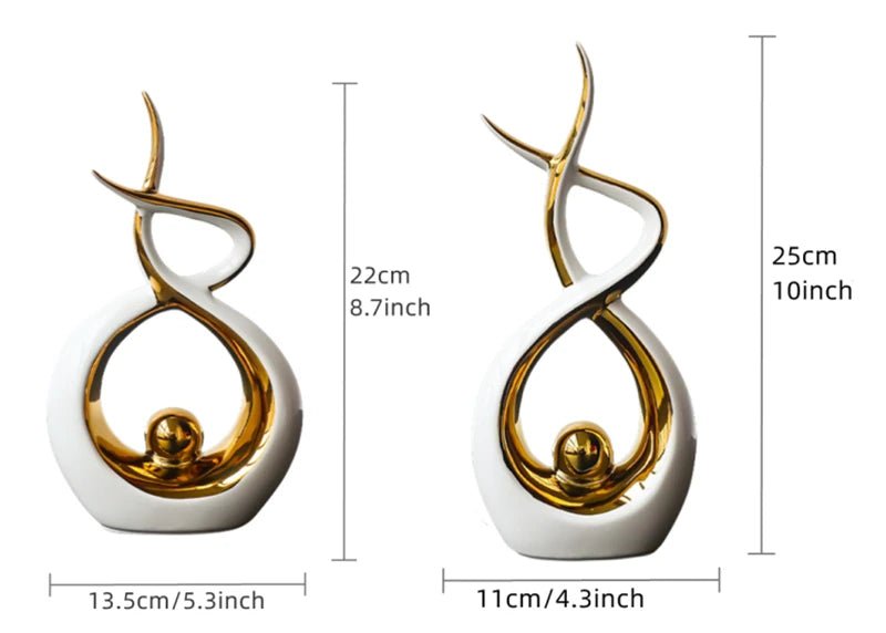 ElegantAbstract Ceramic Sculpture - Zentoracart