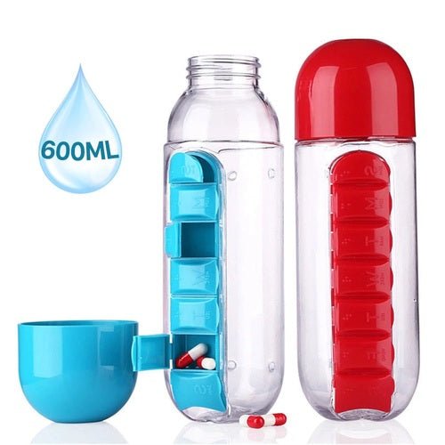 Water Bottle With Pill Organizer - Zentoracart
