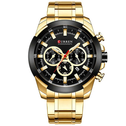 CURREN GoldForce - Luxury Men's Watch with Golden Design - Zentoracart